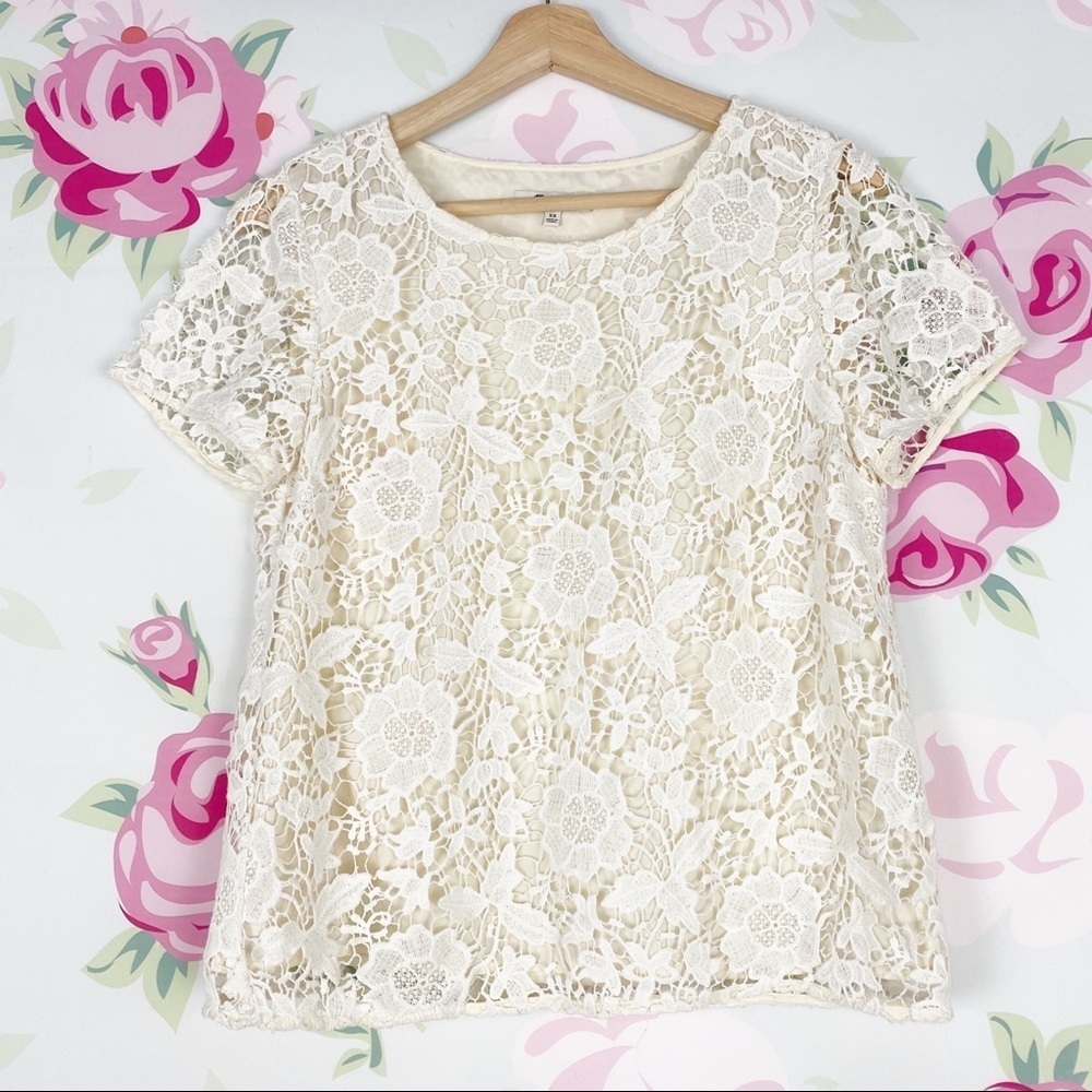 Madewell Meadow Lace Boho Romantic Blouse XS